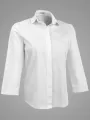 Image of Round collar shirt with 3/4 sleeves
